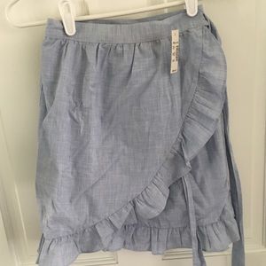 NWT Madewell Ruffle Wrap Around Skirt Sz 0